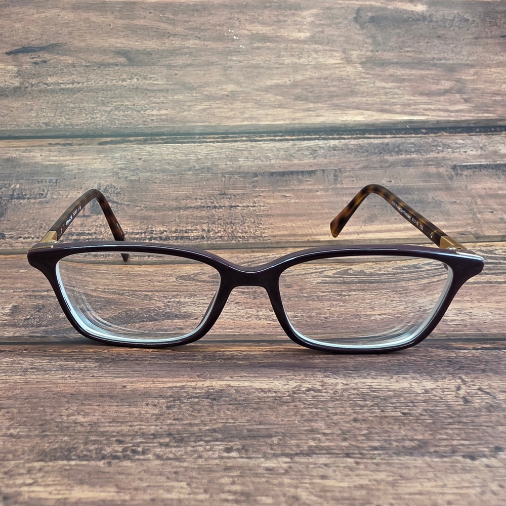 Coach HC 6077 5335 Purple Dark Tortoise Rectangular Eyeglasses Frames 51-15-135
